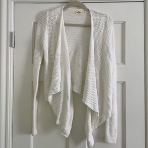 Hollister White Drape Sweater